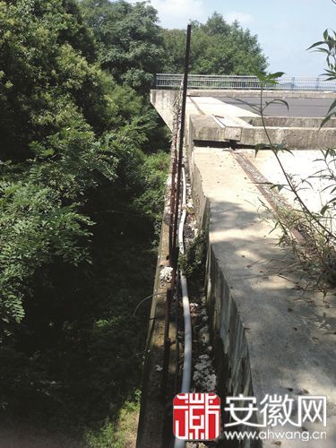 桥的断头处,距离地面四五米高。