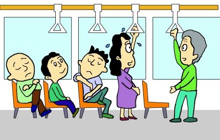 女子给老人让座对方不道谢反遭白眼 |乘车让座_新浪