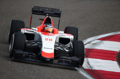 图文-f1中国站第1次练习赛 马诺车队史蒂文斯