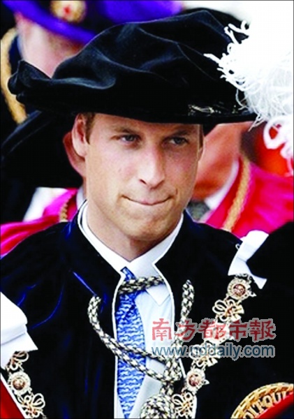 英国最高勋章授予威廉王子