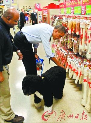 奥巴马:太太去Happy 我在家遛狗捡狗屎