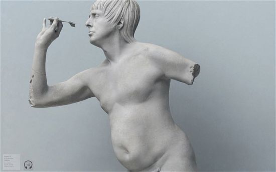 法广告将英国运动员刻画成“啤酒肚”飞镖手(图)