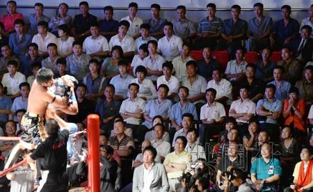 金正恩未观看朝鲜国际职业摔跤大赛(图)|朝鲜|金