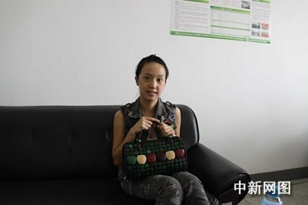 在华中农业大学楚天学院就读的陈新星。 摄影：杨卫平