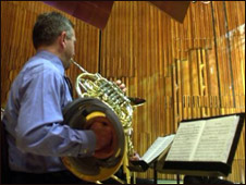Musicians playing at the Barbican