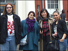 Li with Dea, Eva and Phillip at Goldsmith University