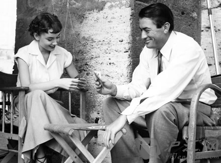 Audrey Hepburn and Gregory Peck
