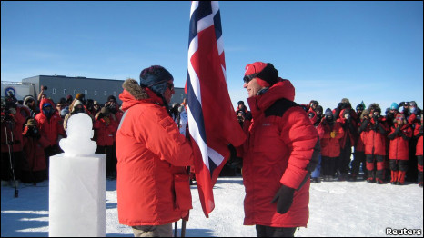Norway PM marks 100th anniversary of first south pole expedition