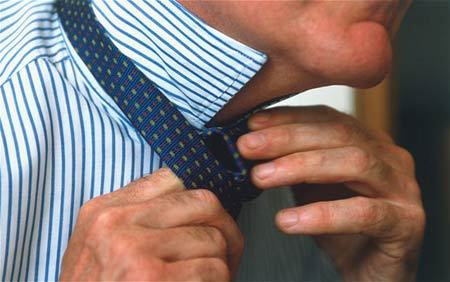 Once considered an important part of business dress, the tie has become a victim of the spread of "casual Fridays" into other weekdays.