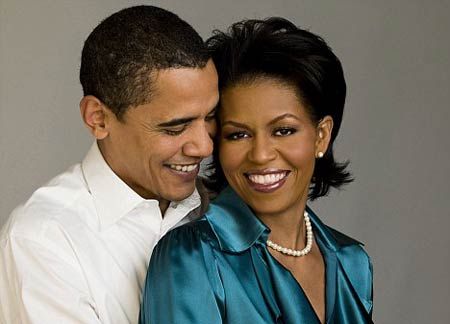 Ideal Partners?: President Barack Obama, 48, and wife Michelle, 45.(Agencies)