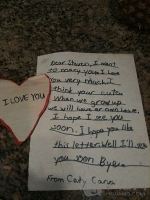 1. A 5-year-olds stirring marriage proposal. һ꺢ӵš Dear Steven, I want to marry you. I love you very much. I think you're cute. When we grow up we will have our own house. I hope I see you soon. I hope you like this letter. Well I'll see you soon. Bye. װʷٷңҪ顣ҷǳ㣬ҾܿɰǳǻԼķӡϣܿ㡣ϣϲšҺܿͻˡݰݡ