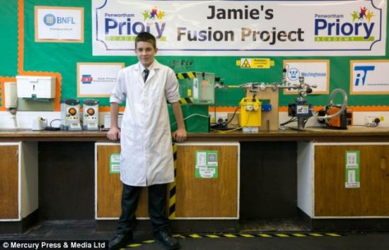 Trying to rise the funds wasn't easy. Jamie said: 'I went to various nuclear laboratories and universities and they didn't seem to take me seriously'