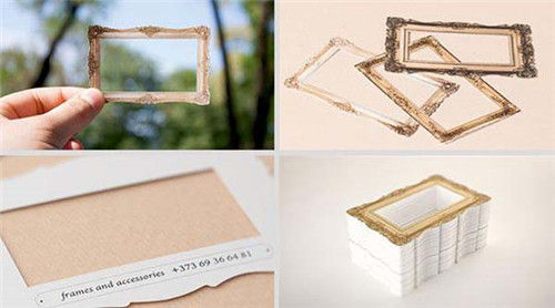 An empty picture frame business card Ƭ