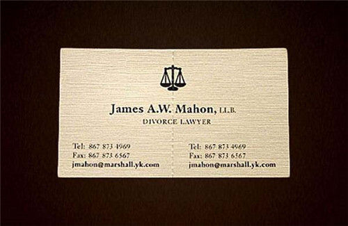 A divorce lawyers tearable business card ʦƬɴм˺