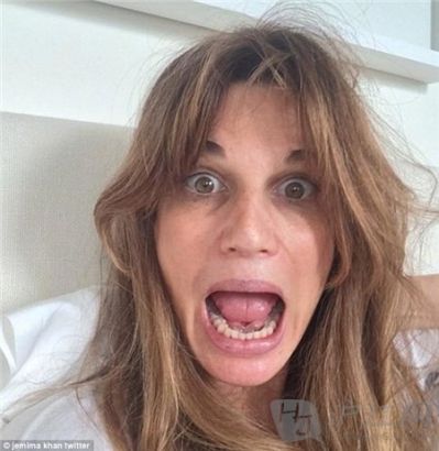 UK Unicef Ambassador Jemima Khan herself posted a wide-mouthed expression. She launched the social media campaign to help Syrian refugee children, following a trip to Jordans refugee camps.