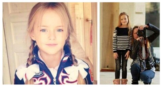 “小天使”Kristina Pimenova 　　除了安吉丽娜和米兰-库尔尼科娃，另一位俄罗斯童模，年仅9岁的Kristina Pimenova也有着无瑕的天使脸孔。Kristina的稚嫩中隐隐透着少女的娇美，而拍照时的举手投足竟透着超级名模的大牌范儿。