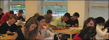 Students in a classroom