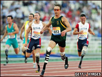 South African paralympic runner Oscar Pistorius