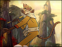 An image of The Monkey King in action in the BBC's Olympic title sequence
