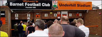 Football fans outside the football stadium. Photo courtesy of Colin Babb.