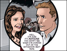 Image from the book, Kate and William: A Very Public Love Story (courtesy of Cartoon Museum London)
