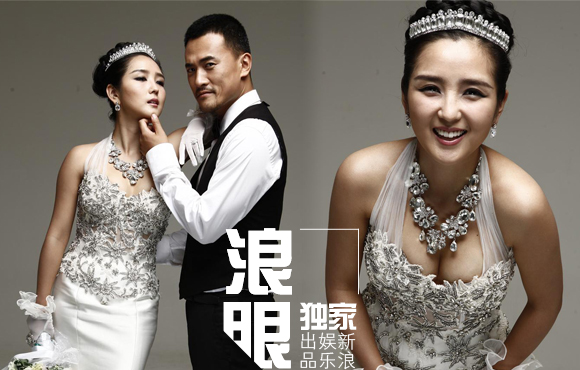 何洁赫子铭大婚将近+最新 婚纱照性感 露沟