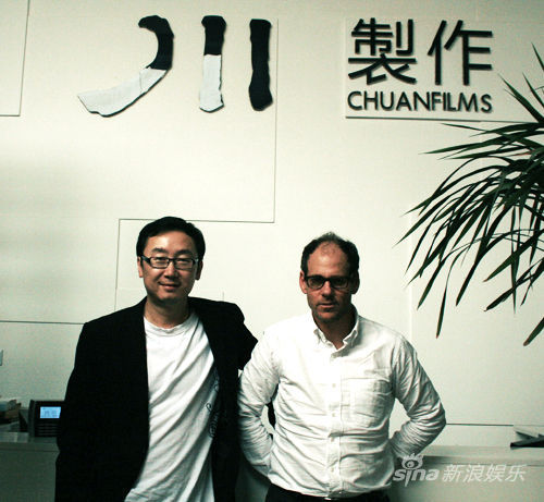 陆川与二十世纪福斯国际制作公司总裁合影
