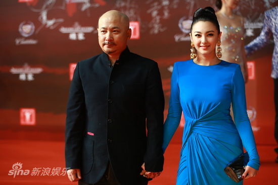 图文:上海电影节红毯-王全安与张雨绮夫妇
