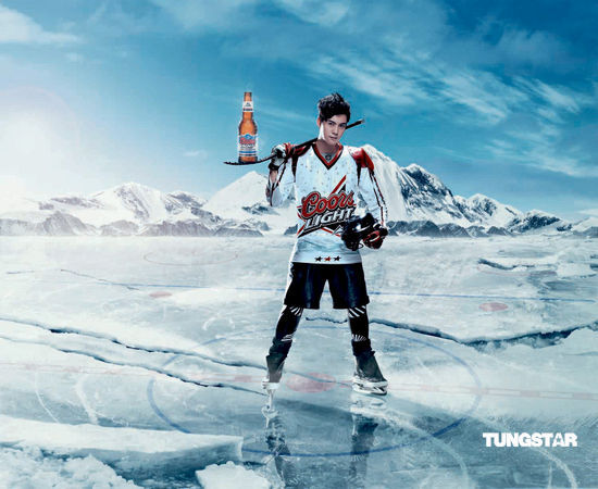 陈伟霆获化身冰上曲棍球员帅气出任代言人(图