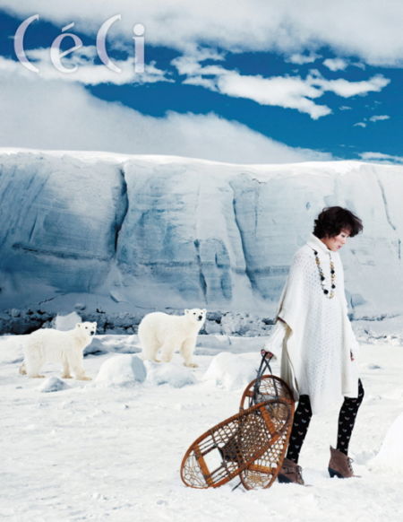 韩国女星尹真书拍时尚写真变身雪之<em>女王</em>(组图