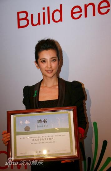 李冰冰获“绿色人物” 携36位市长共议环保【图】