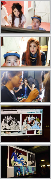 韩团T-ara公开幕后花絮照 为回归全力以赴