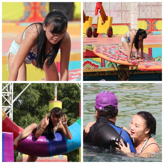 的大型户外闯关真人秀《男生女生上高原》1日迎来首播,销魂的落水姿态