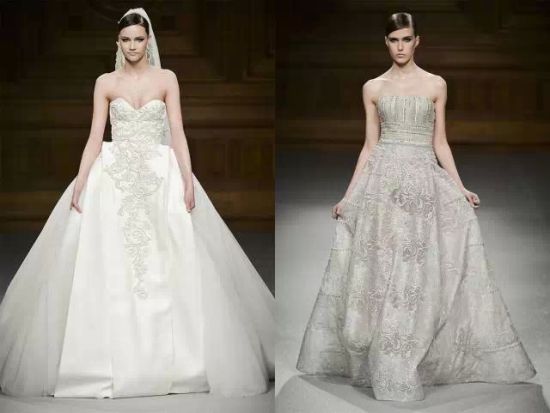  ▲ Ralph Russo's embroidered princess dress wedding dress is sexy and charming.