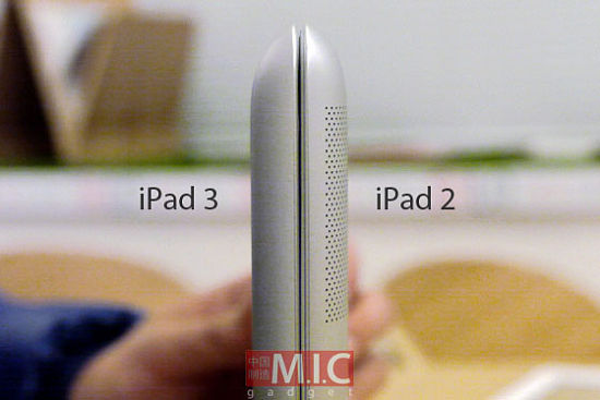 新款iPad與iPad 2的厚度一致，外形也幾無區別