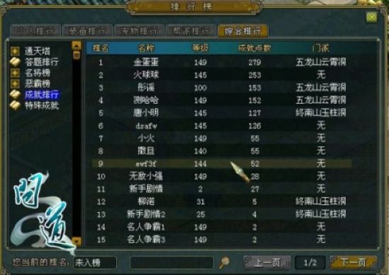 排行榜