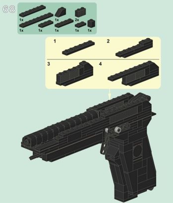 乐高无所不能国外玩家放出乐高手枪详细设计图