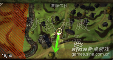 顺着小地图的箭头指示到达第二个NPC处对话，进入任务画面。