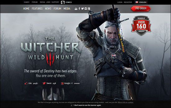 灵感:17个国外游戏网站设计欣赏