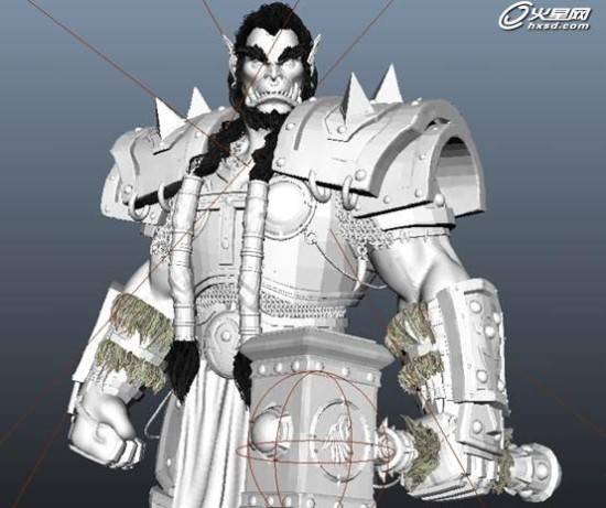 魔兽霸气萨尔cg模型三维制作过程欣赏(2)