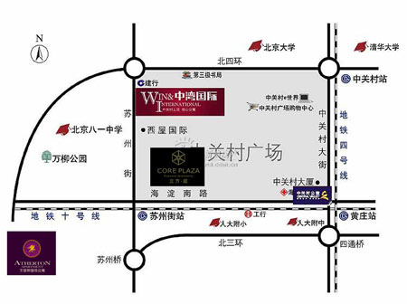 图为四个项目的位置分布图