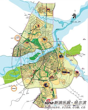 哈尔滨市城市总体规划图