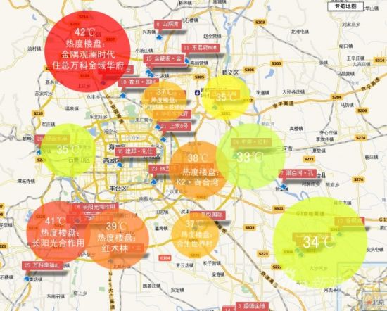 北京楼市高温图