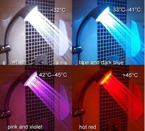 神奇的花洒:可感应温度变色 清凉好心情