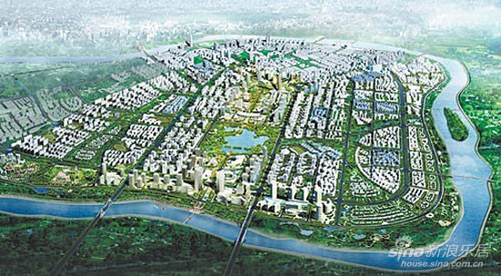 赣州中央生态公园俯瞰图