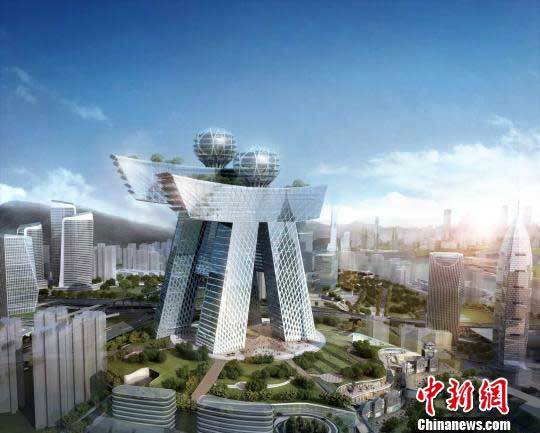 弹子石CBD总部大楼效果图。 重庆南岸区供图摄 弹子石CBD总部大楼效果图。 重庆南岸区供图摄