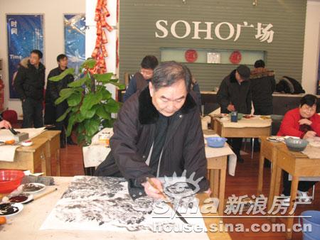 书画瑞雪迎新春---郑州清华园SOHO广场笔会