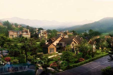 一渡新新小镇4月 中推 1期B山地别墅200平起(图