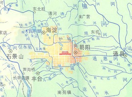 图为北京市城区水系图