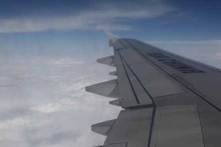 新浪航空从万米高空发布的微博图片。